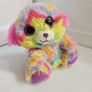 Plush Tie Dye Rainbow Puppy Plush Toy 6"